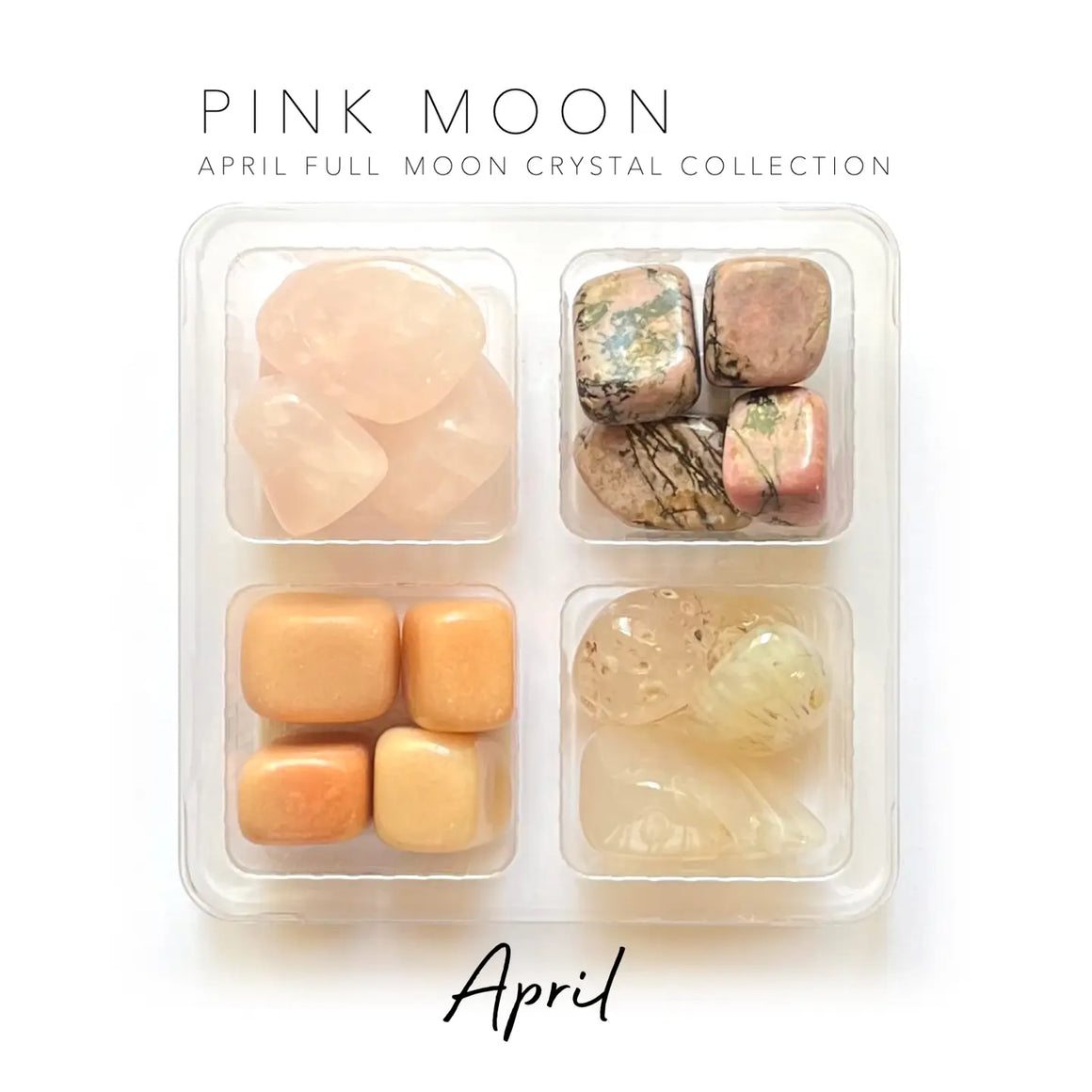 APRIL FULL MOON - PINK MOON - Rox Box - crystal set