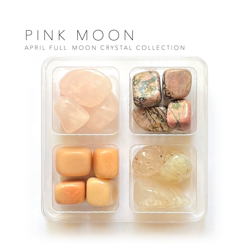 APRIL FULL MOON - PINK MOON - Rox Box - crystal set