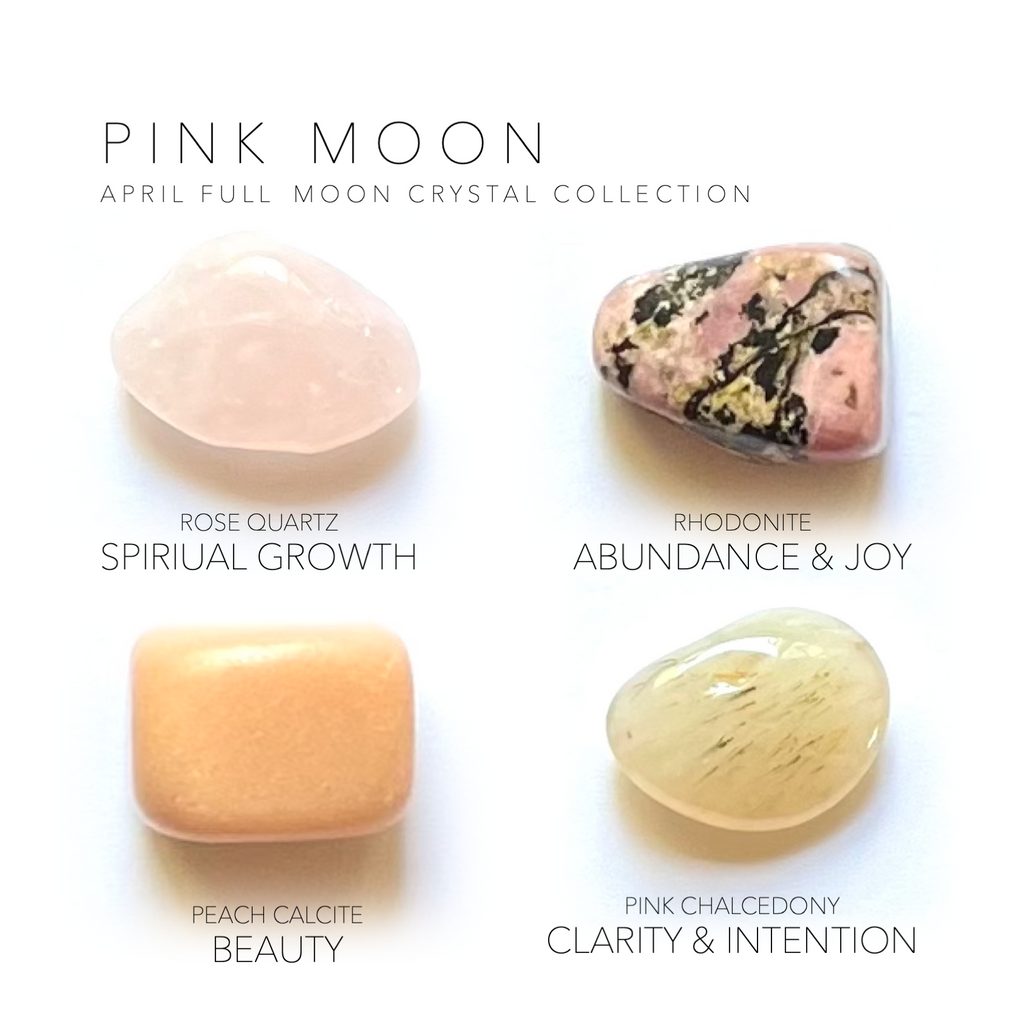 APRIL FULL MOON - PINK MOON - Rox Box - crystal set