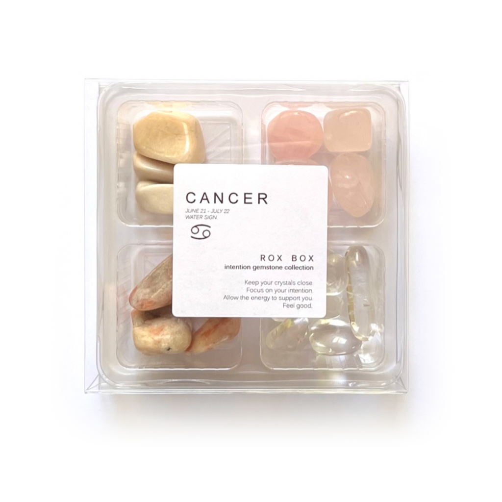 Cancer Zodiac Rox Box - June 21 - July 22 - jumbo set - crystals and stones