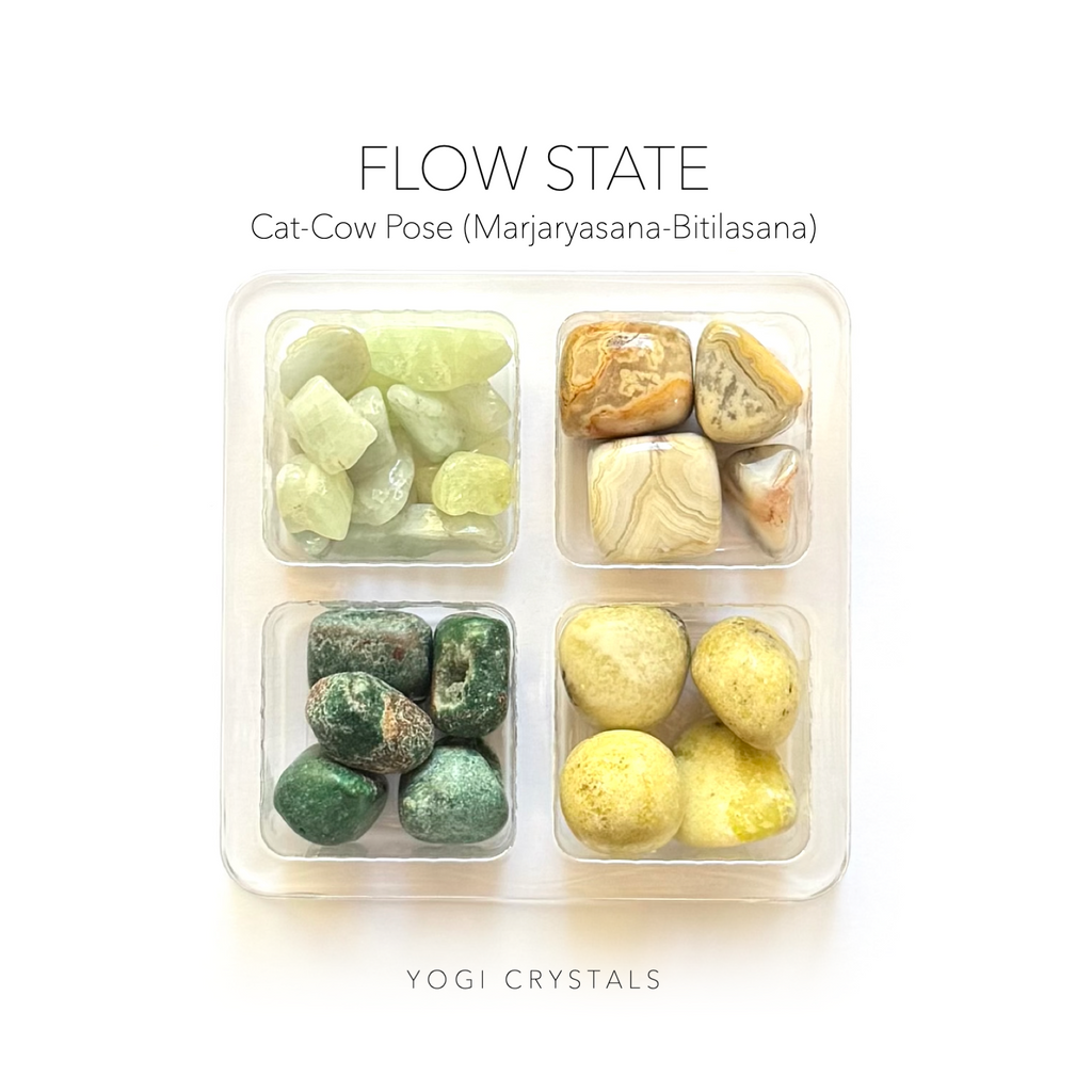 FLOW STATE - Cat-Cow Pose (Marjaryasana-Bitilasana) - Yoga Crystals Rox Box Collection