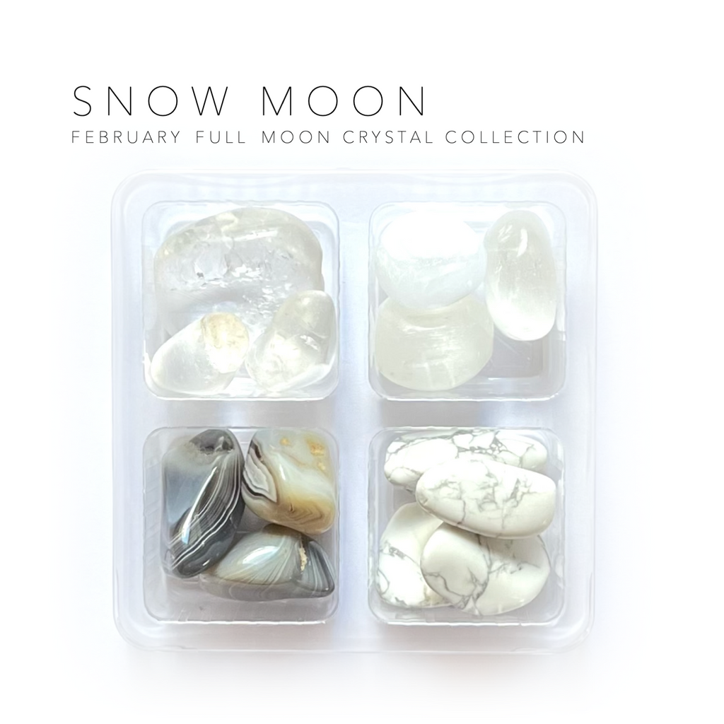 FEBRUARY FULL MOON - SNOW MOON - Rox Box - crystal set