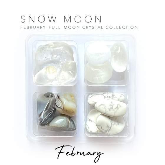 FEBRUARY FULL MOON - SNOW MOON - Rox Box - crystal set