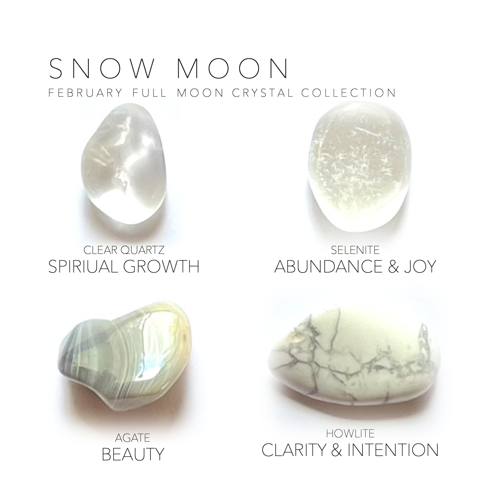 FEBRUARY FULL MOON - SNOW MOON - Rox Box - crystal set - Crystal Grids FEBRUARY FULL MOON - SNOW MOON - Rox Box - crystal set - Crystal Grids