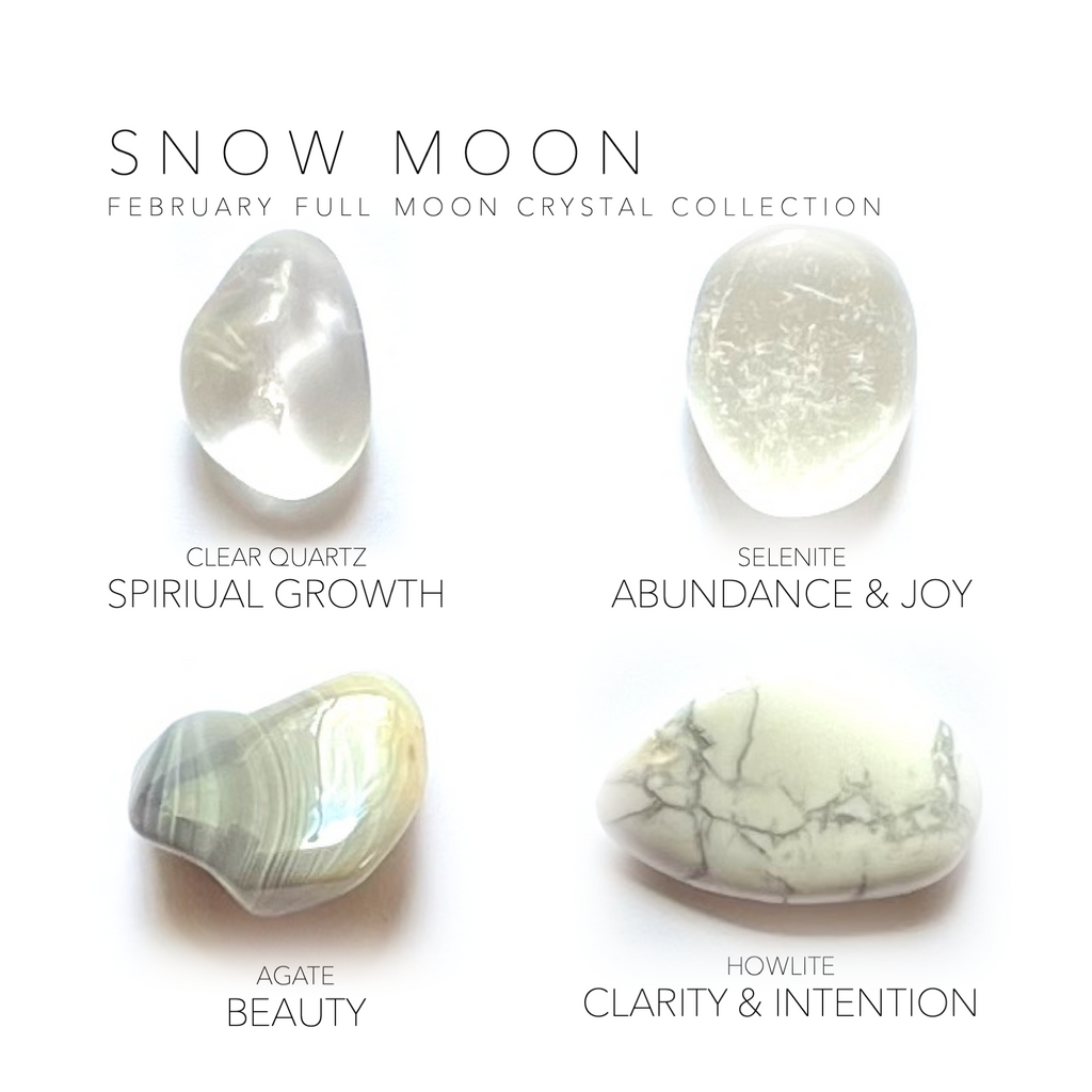 FEBRUARY FULL MOON - SNOW MOON - Rox Box - crystal set