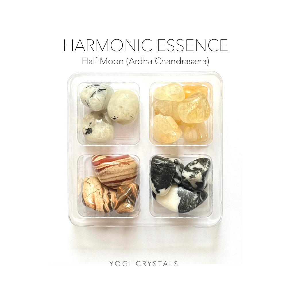 HARMONIC ESSENCE - Half Moon (Ardha Chandrasana) - Yoga Crystals Rox Box Collection