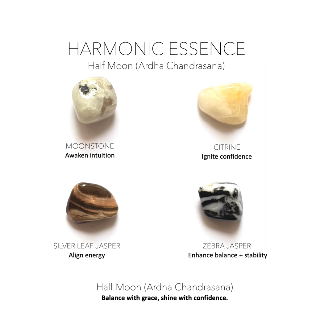 HARMONIC ESSENCE - Half Moon (Ardha Chandrasana) - Yoga Crystals Rox Box Collection