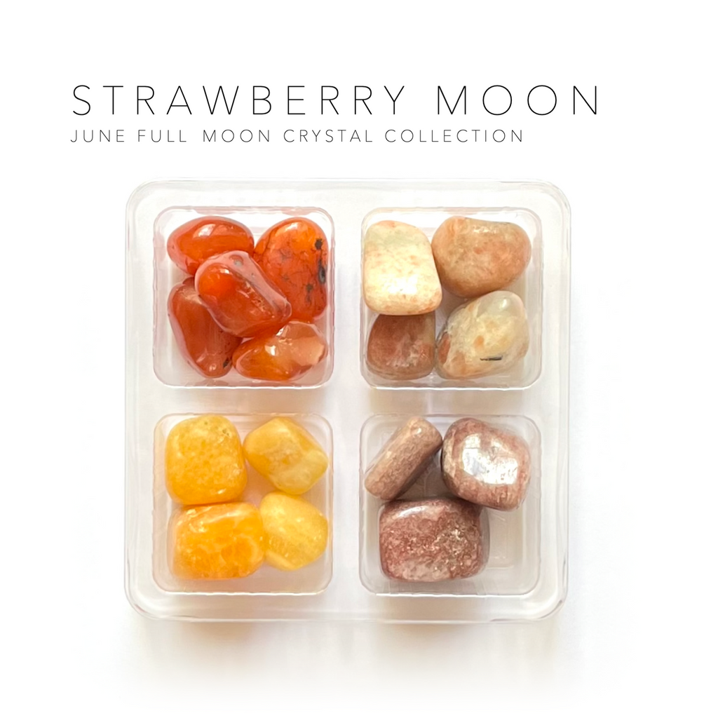 JUNE FULL MOON - STRAWBERRY MOON Rox Box - crystal set