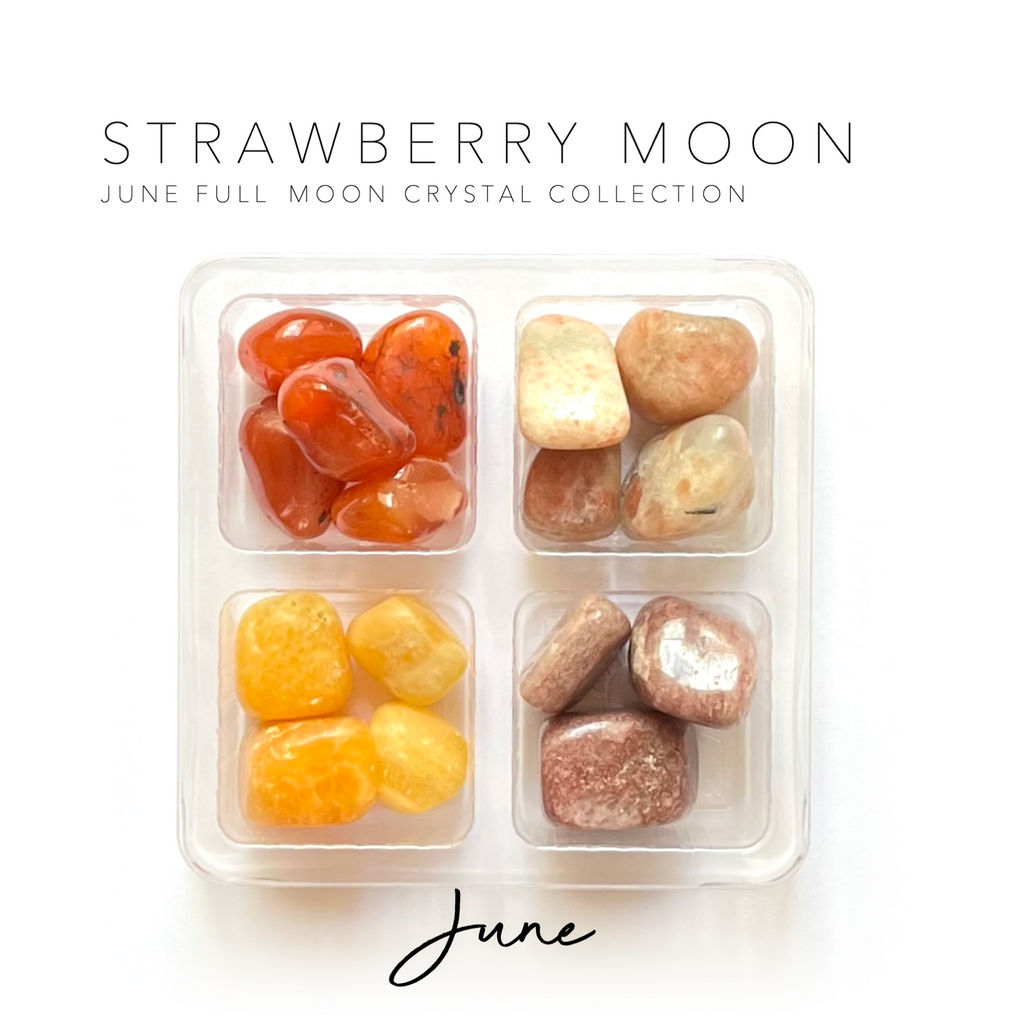 JUNE FULL MOON - STRAWBERRY MOON Rox Box - crystal set