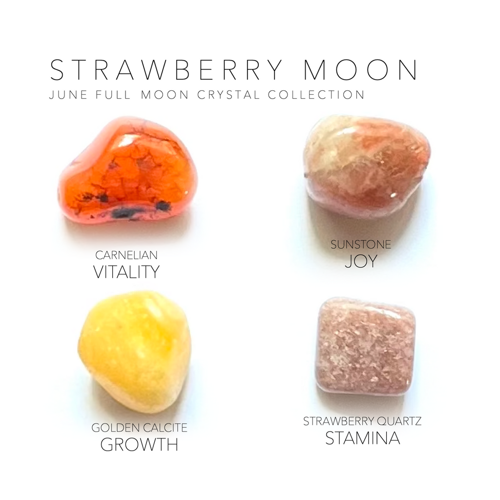 JUNE FULL MOON - STRAWBERRY MOON Rox Box - crystal set