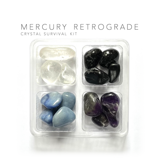 MERCURY RETROGRADE SURVIVAL KIT ---  Rox Box - healing crystal set