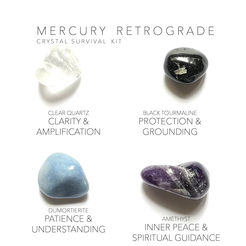 MERCURY RETROGRADE SURVIVAL KIT ---  Rox Box - healing crystal set