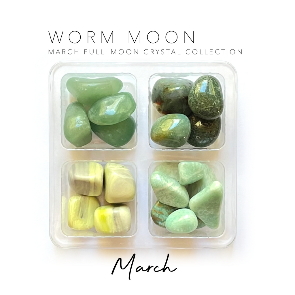 MARCH FULL MOON - WORM MOON - Rox Box - crystal set