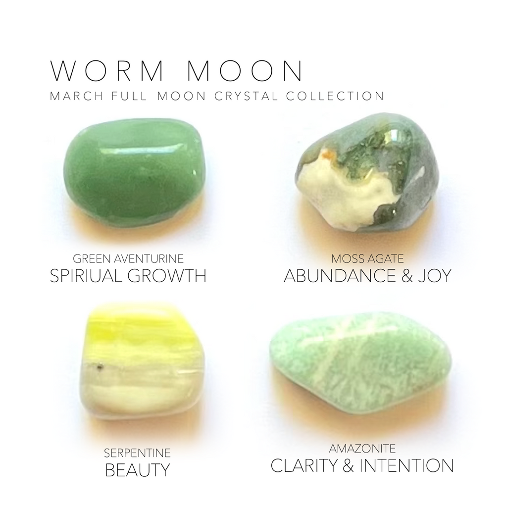 MARCH FULL MOON - WORM MOON - Rox Box - crystal set