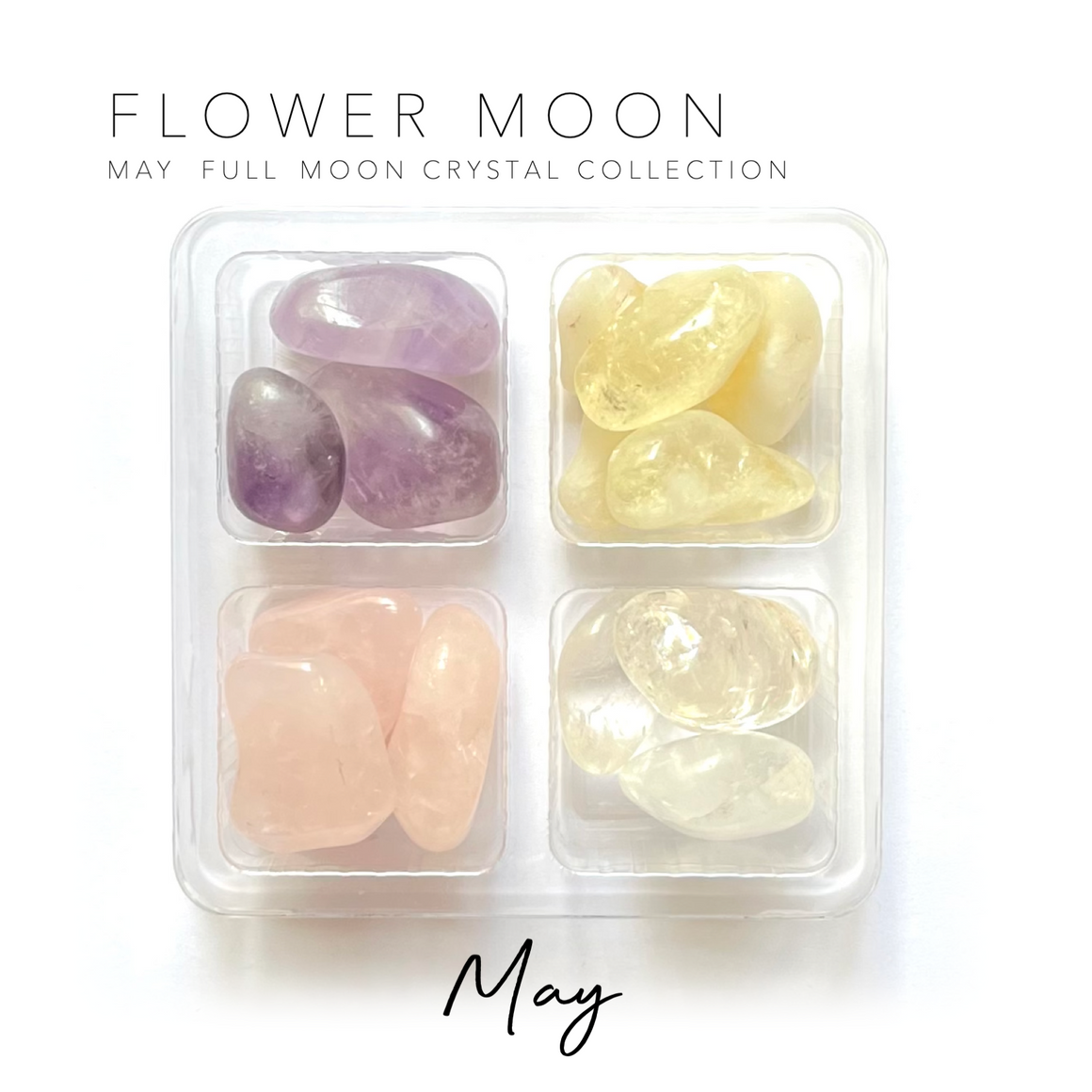 MAY FULL MOON - FLOWER MOON Rox Box - crystal set