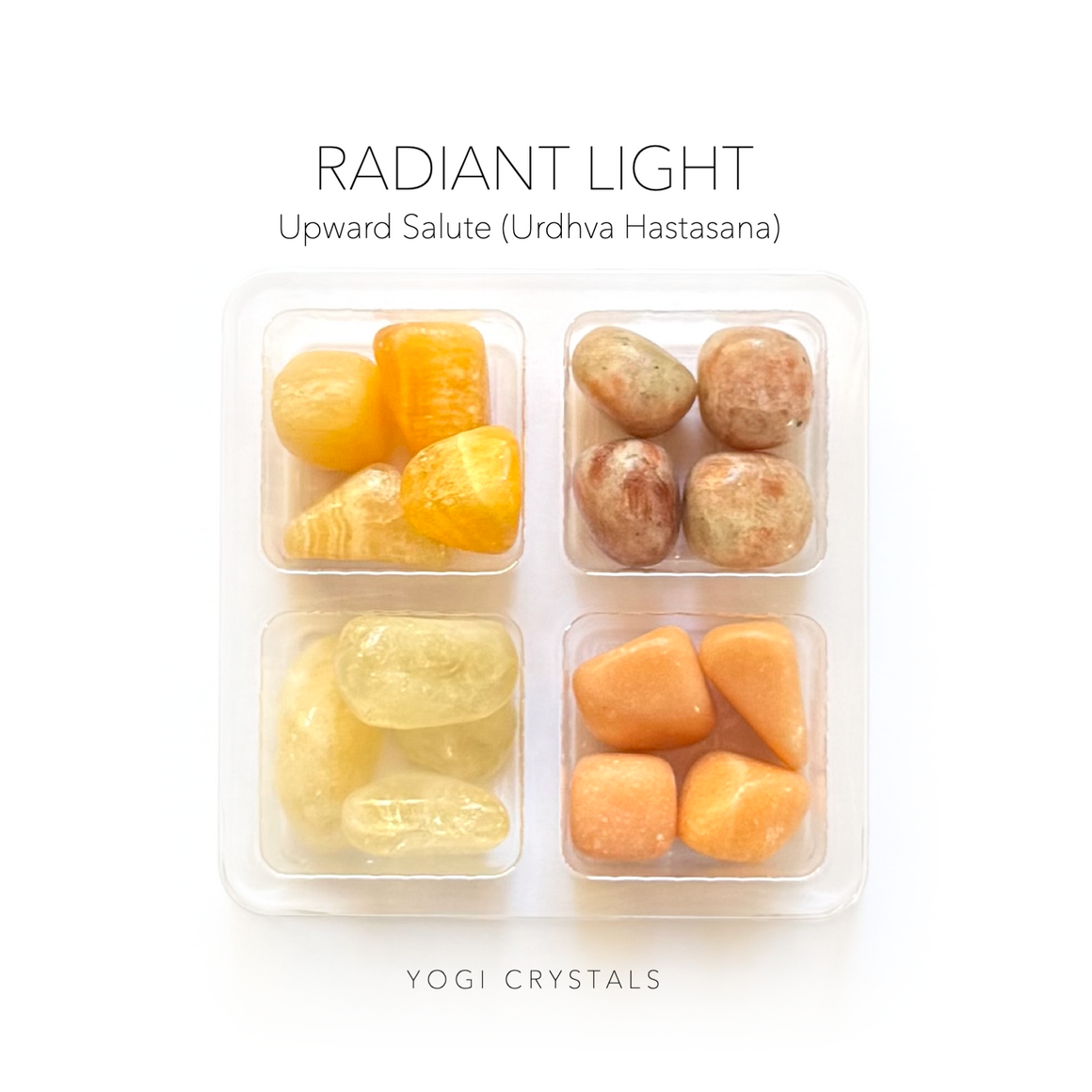 RADIANT LIGHT - Upward Salute (Urdhva Hastasana) - Yoga Crystals Rox Box Collection