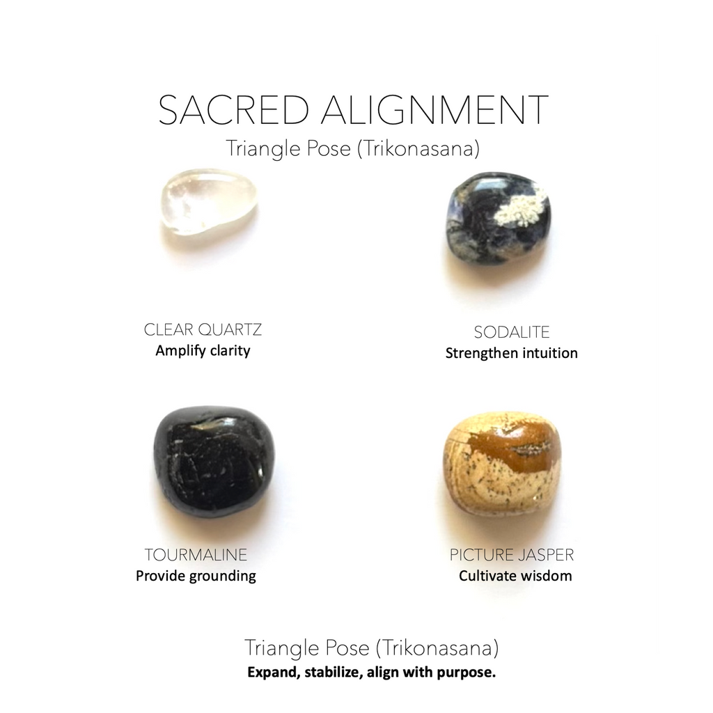 SACRED ALIGNMENT - Triangle Pose (Trikonasana) - Yoga Crystals Rox Box Collection