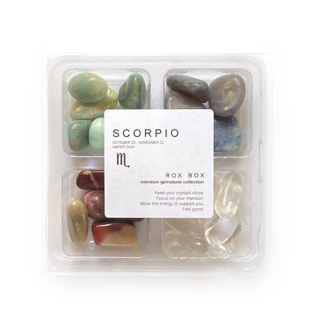 Scorpio Zodiac Rox Box - Oct 23 - Nov 21 - jumbo crystals and stones set