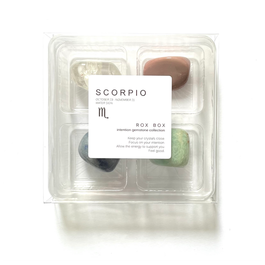 Scorpio Zodiac Rox Box - Oct 23 - Nov 21 - jumbo crystals and stones set