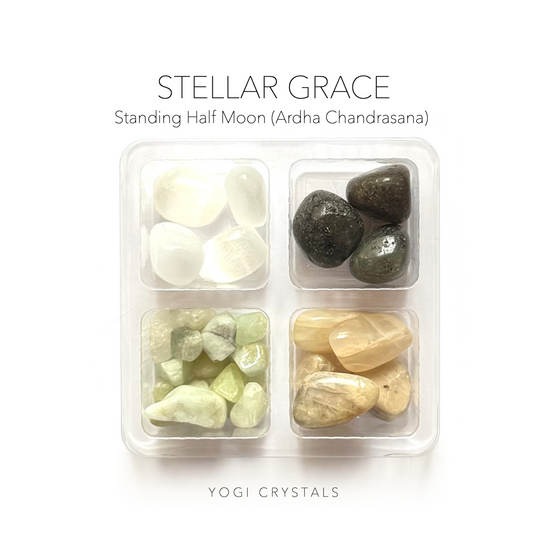 STELLAR GRACE - Standing Half Moon (Ardha Chandrasana)- Yoga Crystals Rox Box Collection