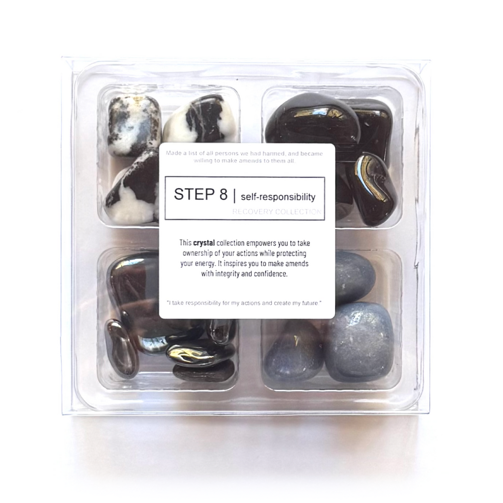 STEP 8 - sobriety stones - Rox Box - recovery crystal set