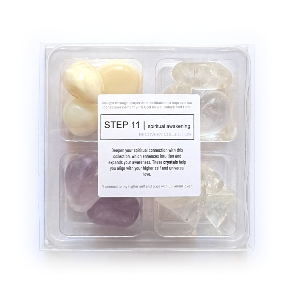 STEP 11 - sobriety stones - Rox Box - recovery crystal set