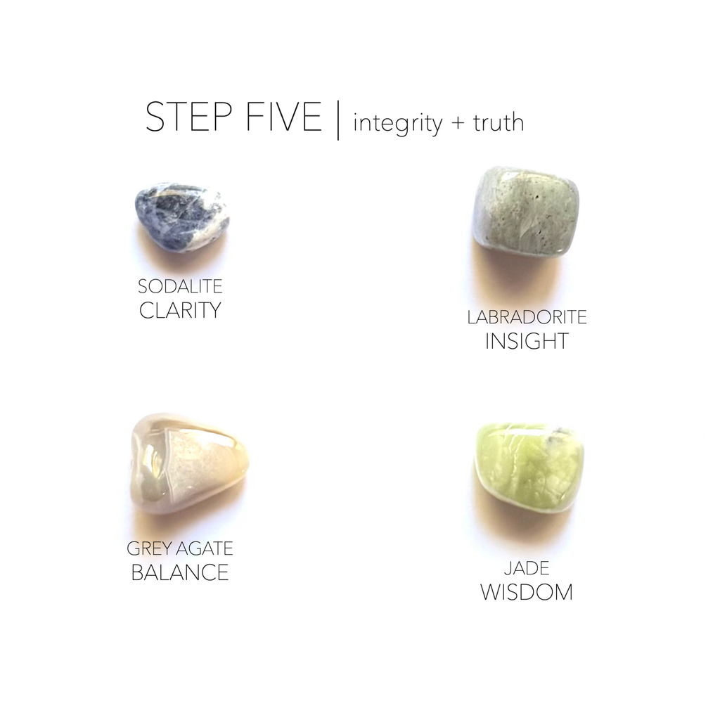 STEP 5 - sobriety stones - Rox Box - recovery crystal set