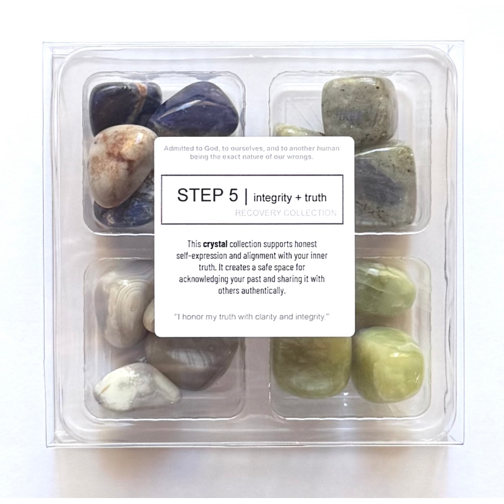 STEP 5 - sobriety stones - Rox Box - recovery crystal set