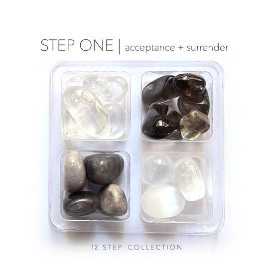 STEP 1 - sobriety stones - Rox Box - recovery crystal set