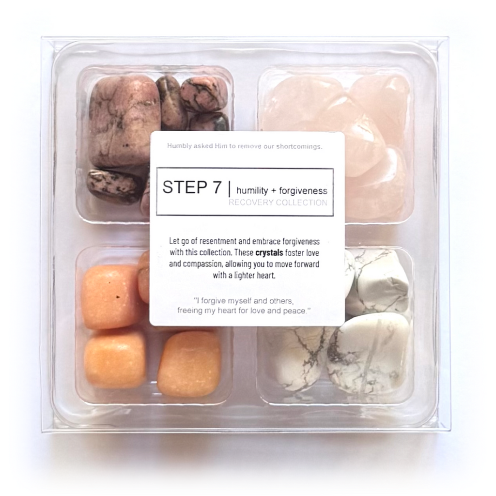 STEP 7 - sobriety stones - Rox Box - recovery crystal set