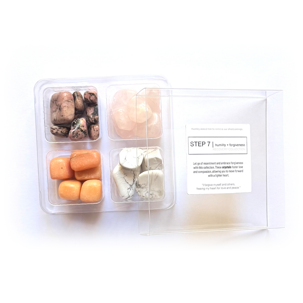 STEP 7 - sobriety stones - Rox Box - recovery crystal set