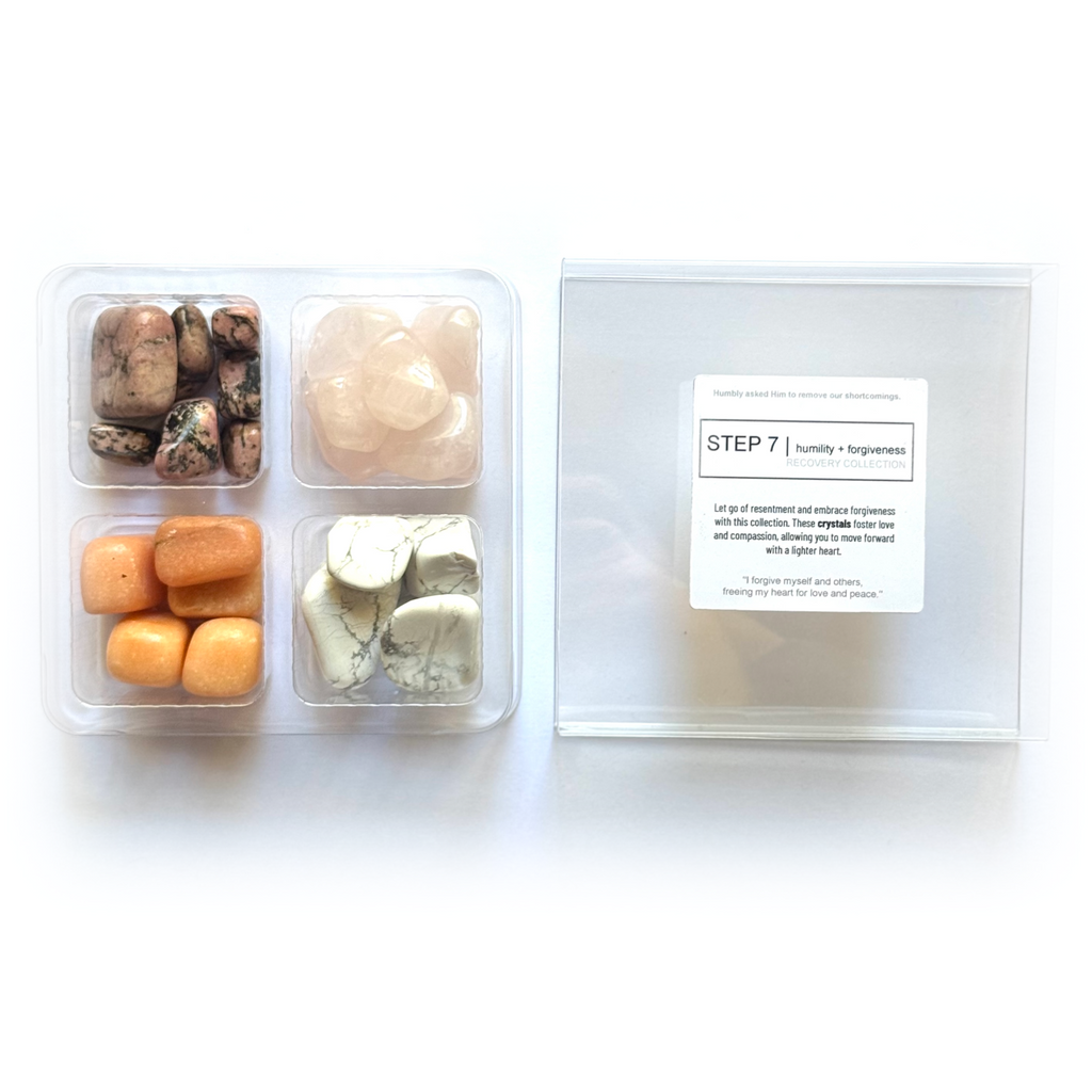 STEP 7 - sobriety stones - Rox Box - recovery crystal set