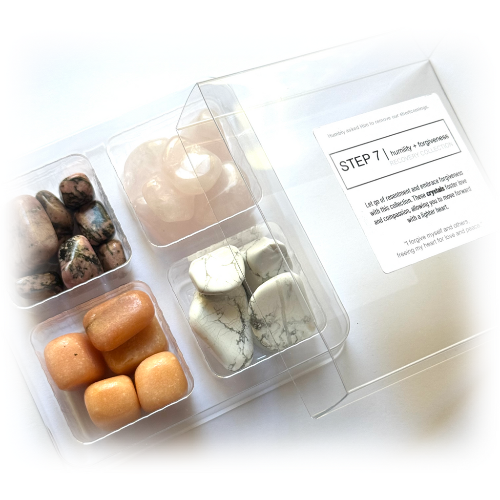 STEP 7 - sobriety stones - Rox Box - recovery crystal set