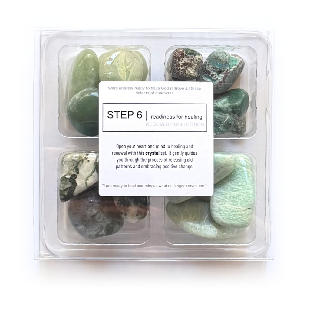 STEP 6 - sobriety stones - Rox Box - recovery crystal set