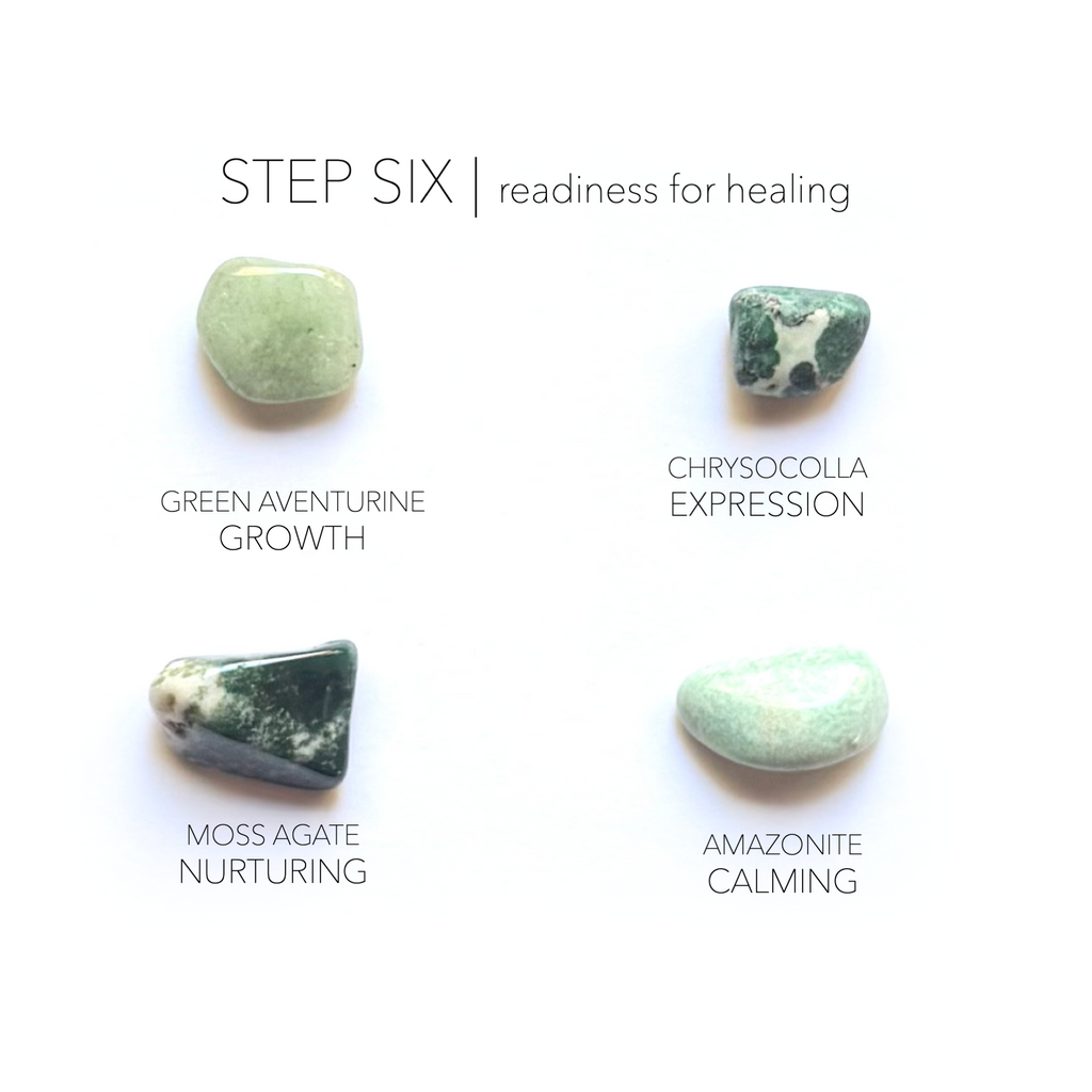 STEP 6 - sobriety stones - Rox Box - recovery crystal set