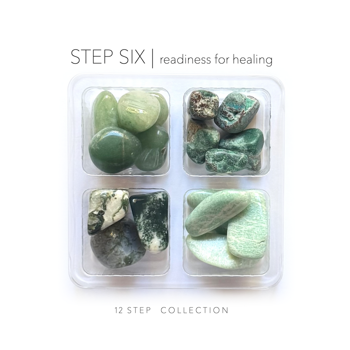 STEP 6 - sobriety stones - Rox Box - recovery crystal set