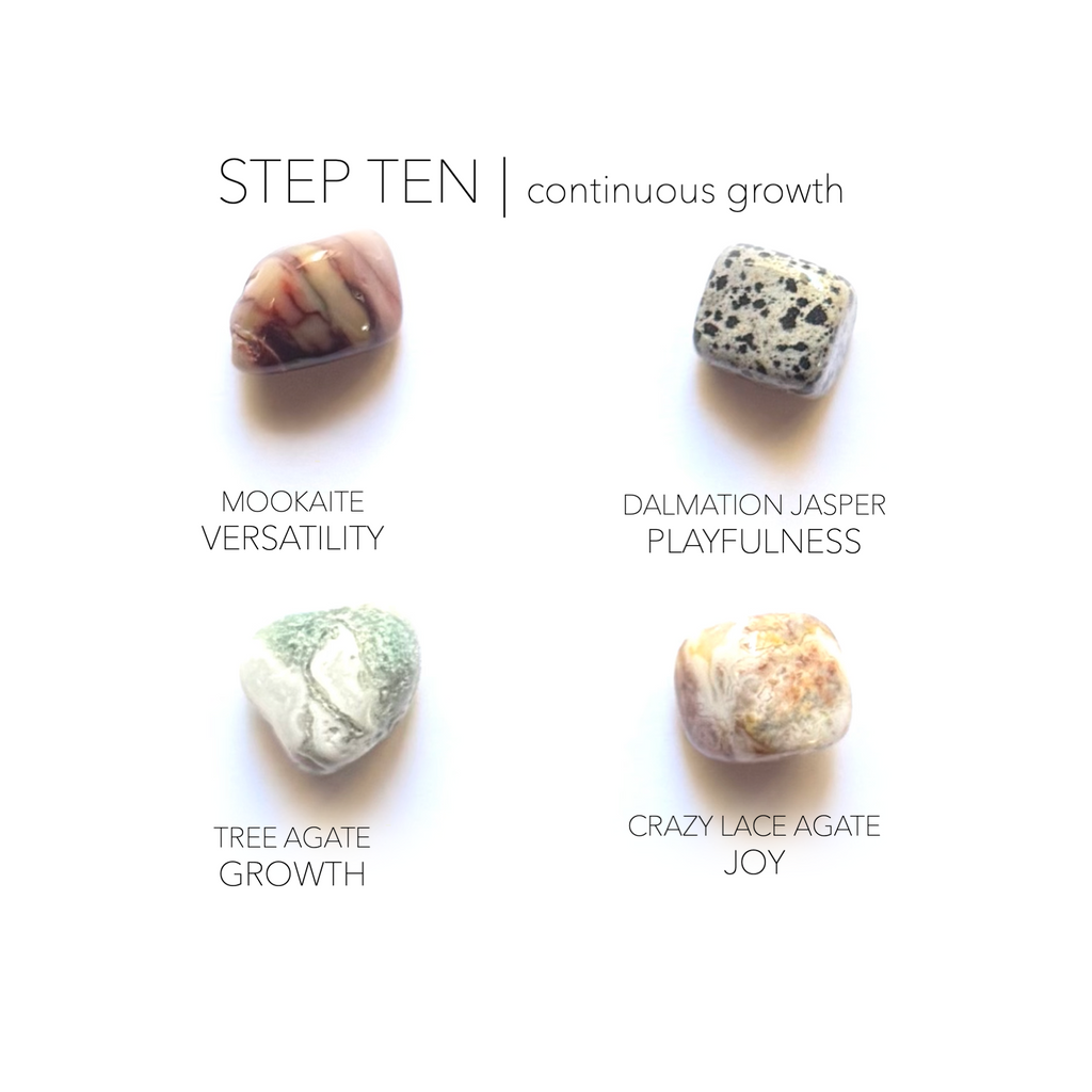 STEP 10 - sobriety stones - Rox Box - recovery crystal set