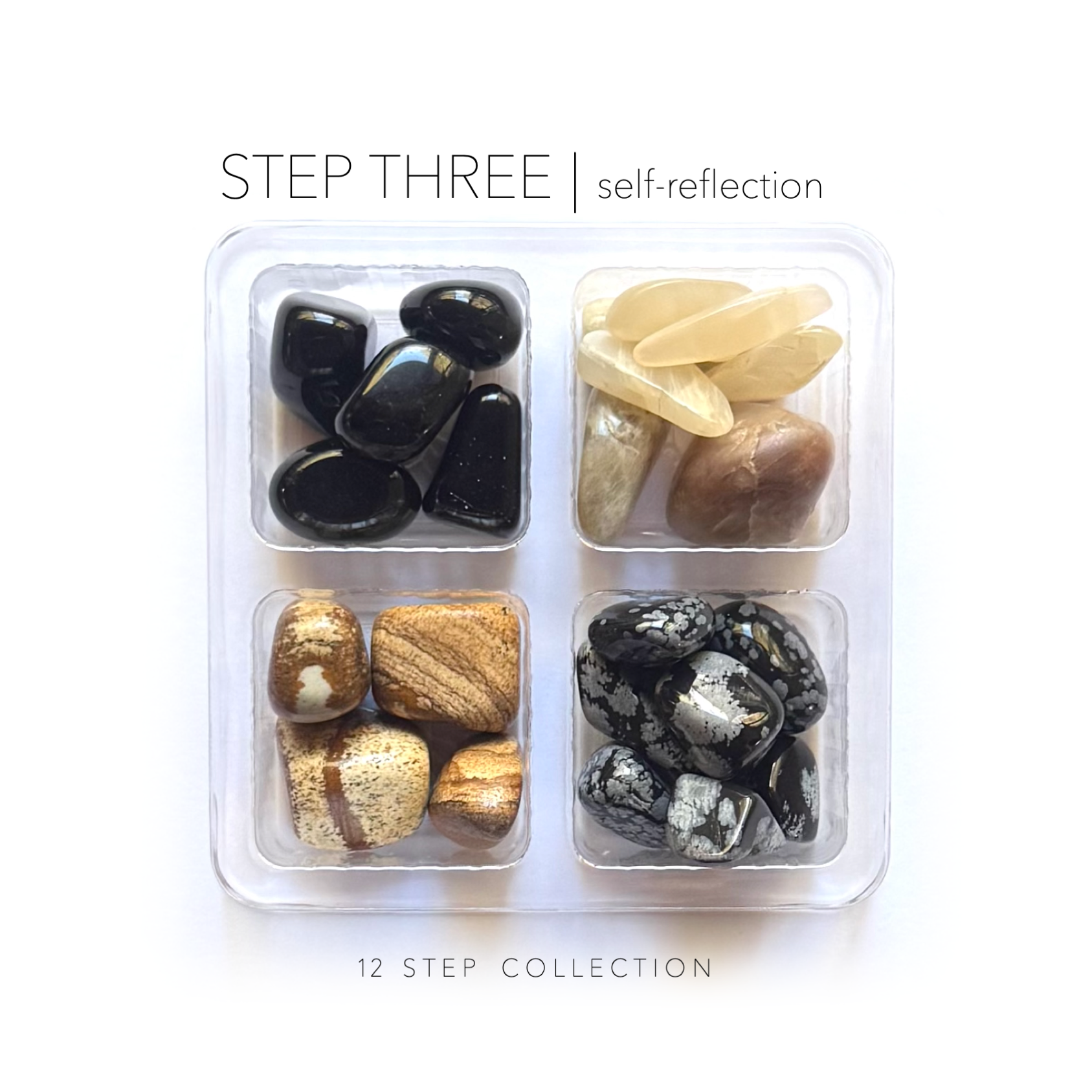 STEP 3 - sobriety stones - Rox Box - recovery crystal set