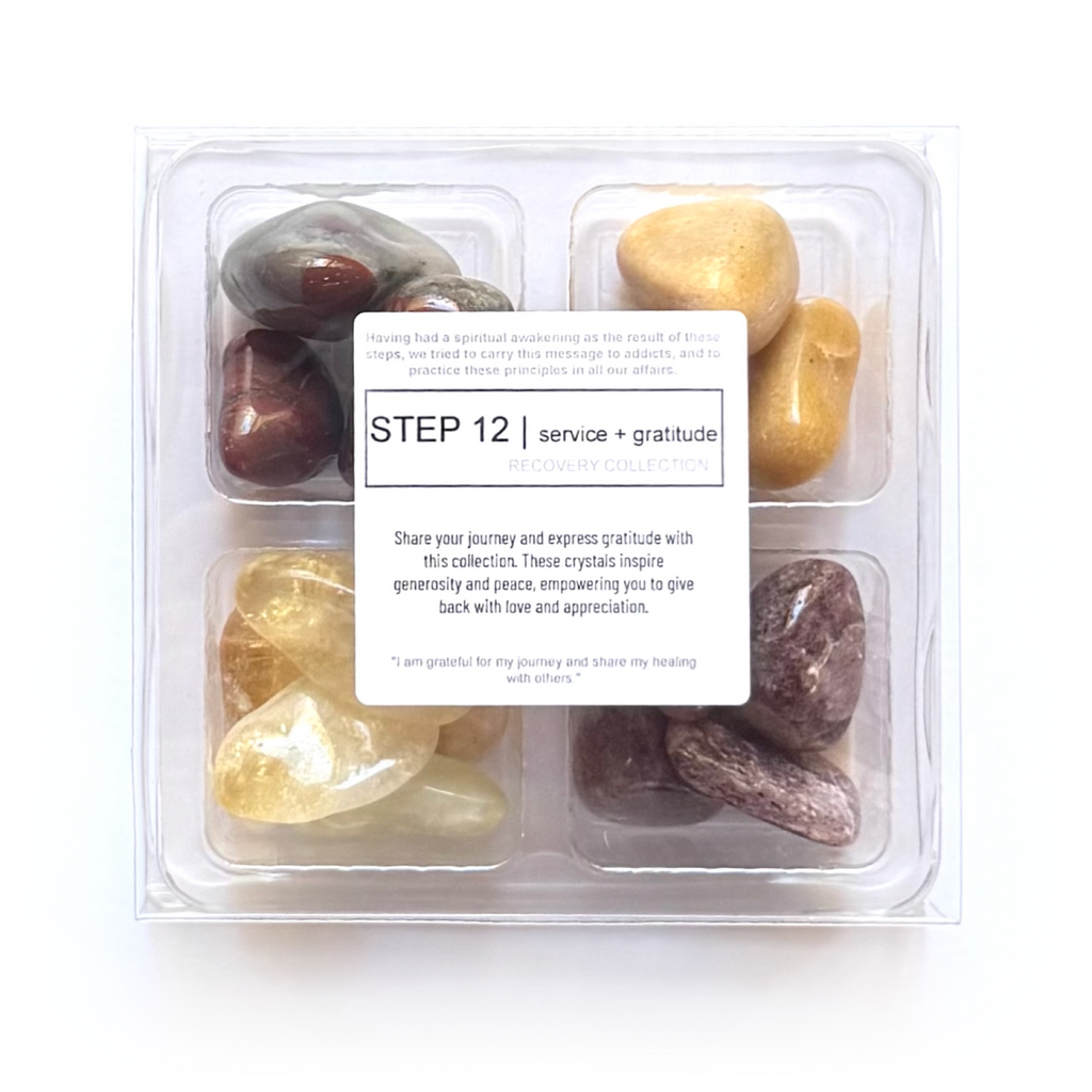 STEP 12 - sobriety stones - Rox Box - recovery crystal set