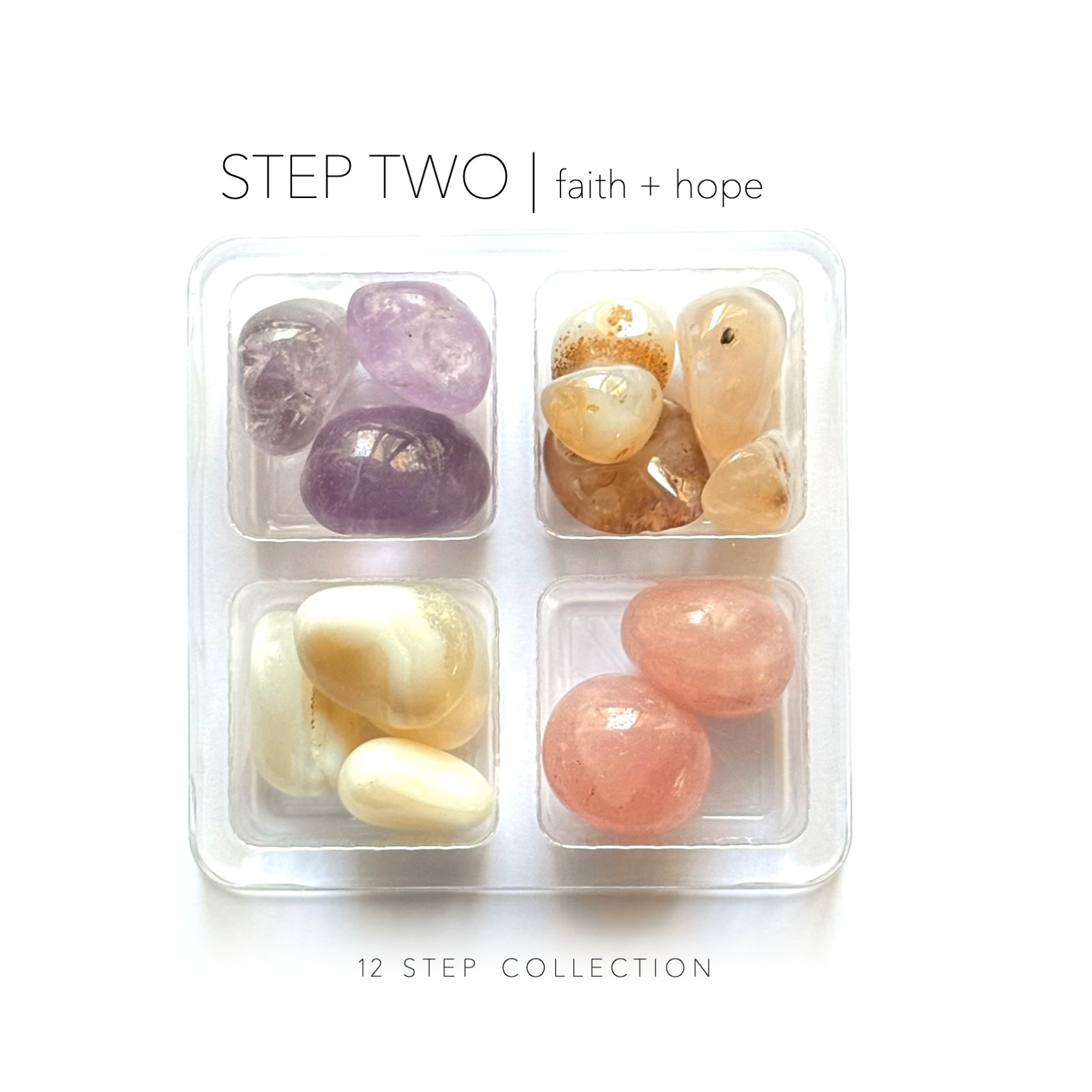 STEP 2 - sobriety stones - Rox Box - recovery crystal set