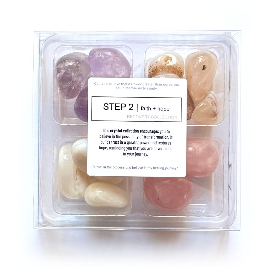 STEP 2 - sobriety stones - Rox Box - recovery crystal set