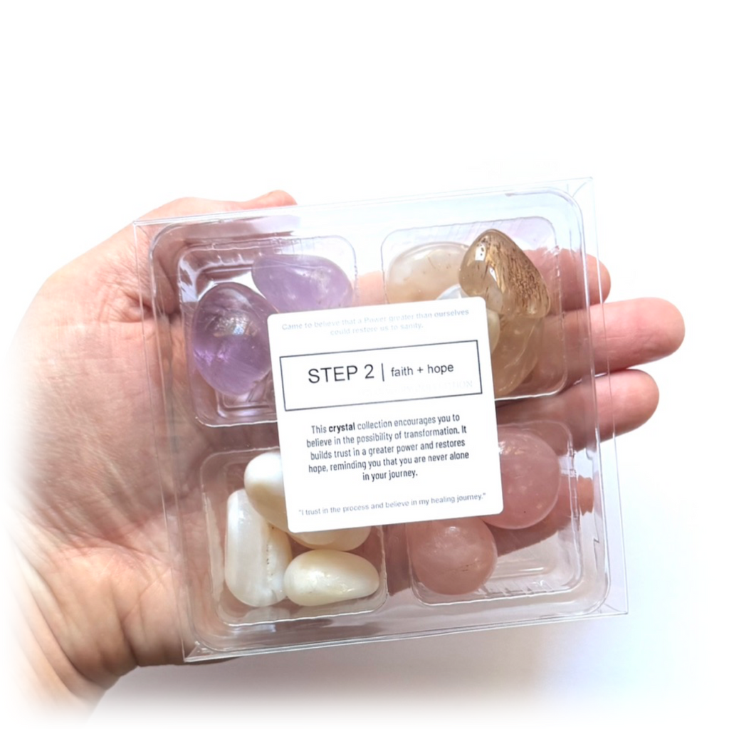 STEP 2 - sobriety stones - Rox Box - recovery crystal set