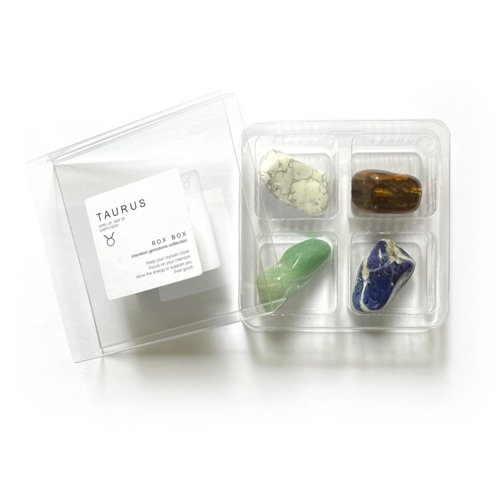 Taurus Zodiac Rox Box - April 20 - May 20-  jumbo Crystals and Stones gift set