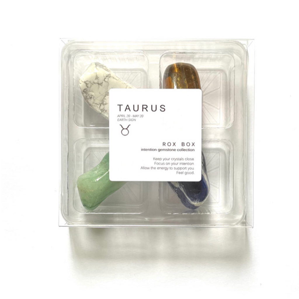 Taurus Zodiac Rox Box - April 20 - May 20-  jumbo Crystals and Stones gift set