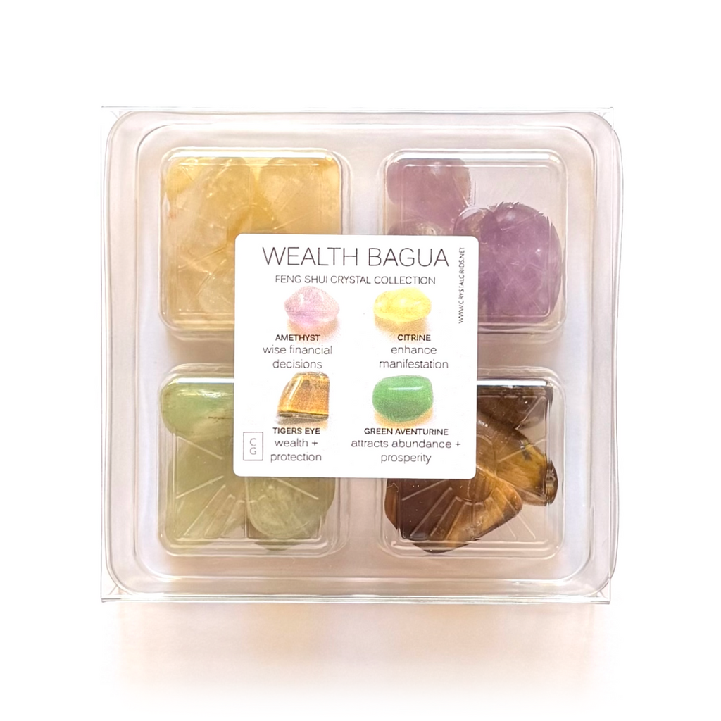 WEALTH BAGUA - Feng Shui Crystal Cures Collection - Rox Box - gemstone crystal set