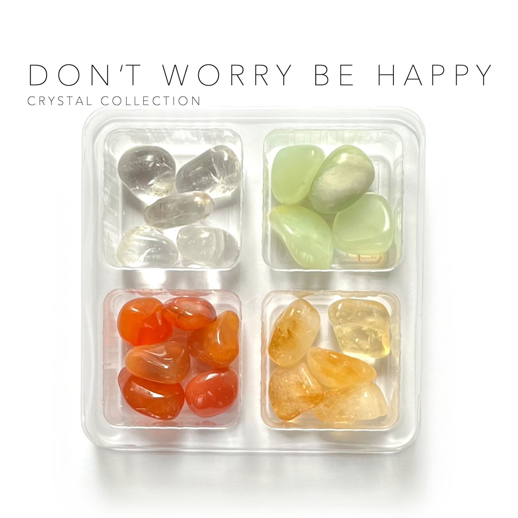DON'T WORRY BE HAPPY ---  Rox Box - healing crystal set