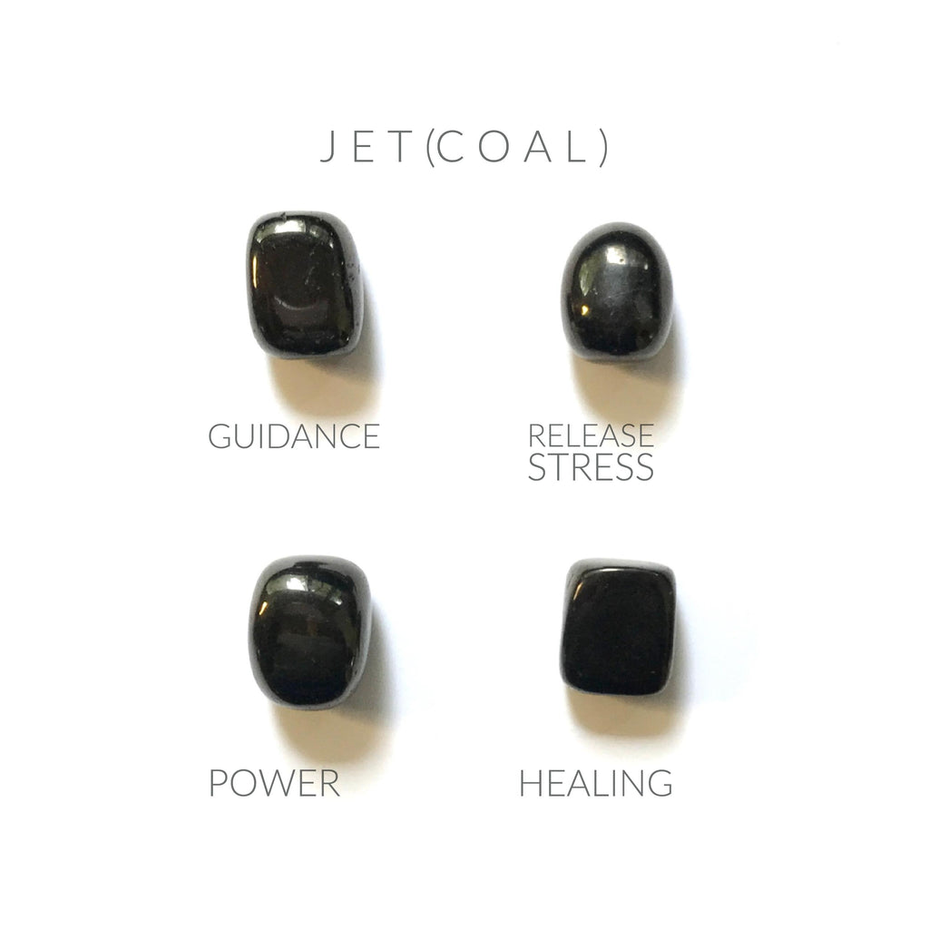 JET (COAL) --- tumbled stones--- crystal grid supplies