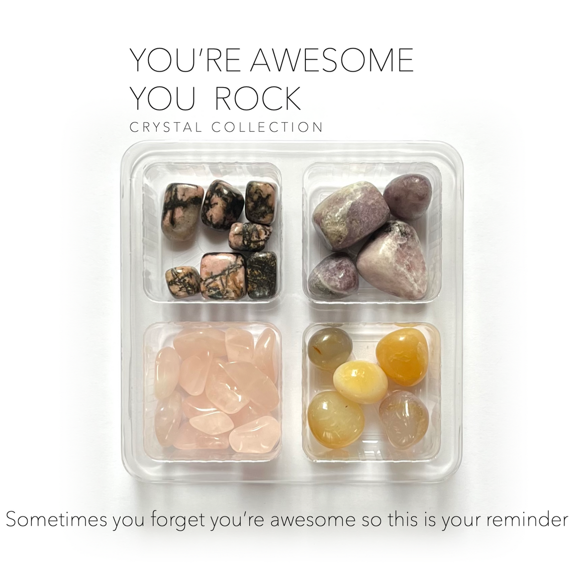 YOU'RE AWESOME .. YOU ROCK ---  Rox Box - healing crystal set