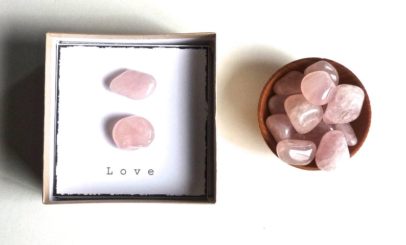 L O V E | ROSE QUARTZ - intention stone gift box