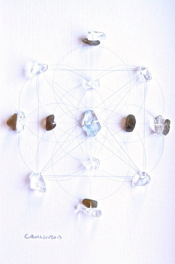 DIVINE GUIDANCE -- framed crystal grid